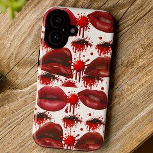 🔥 iPhone 16 Pro Case – Dripping Lips Design 🔥